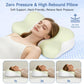 Memory Foam Cervical Pillow, Neck Comfort Support,Ergonomic High-Low Contour Neck Pillow, Supportive Sleeping Pillow for Side, Back, Stomach Sleepers, Removable Washable Cover(Green)