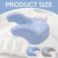 Back Sleeping Training Pillow, Memory Foam Beauty Pillow with Adjustable Height, Neck & Shoulder Support, 2 Washable Covers, Blue
