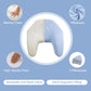 Back Sleeping Training Pillow, Memory Foam Beauty Pillow with Adjustable Height, Neck & Shoulder Support, 2 Washable Covers, Blue