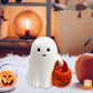 Halloween Ghost Figurine - Pumpkin Ghost, Spooky & Cute Ghost Statue for Home for Gift Party Decor Ghosts Halloween Decorations
