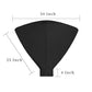 Patio Heater Head Cover, Outdoor Round 34"D Heater Cover, Black Waterproof Heater Top Cover for Standing Heat with Zipper and Storage Bag , Dustproof, UV-Resistant