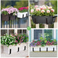 2PCS Adjustable Planter Box Brackets, Brackets for Window Boxes Planters Hanging Flower Box Holders, Wall Mount Holder for Windowsills, Garden, Fences, and Balcony - Black
