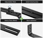 2PCS Adjustable Planter Box Brackets, Brackets for Window Boxes Planters Hanging Flower Box Holders, Wall Mount Holder for Windowsills, Garden, Fences, and Balcony - Black