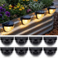 Raised Garden Bed Solar Lights Magnetic with Dusk to Dawn Sensors Wide Angle IPX4 Waterproof Solar Powered Lights Outdoor for Planter Raised Beds Garden Patio Yard Fence, Warm White - White - Size 8 Pack