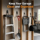 Garage Hooks, 4 Pack Wave Hooks for Hanging Heavy Duty Ladders, Bikes, Tools Ideal for Garage, Garden, Basement Utility Room Storage (Black)