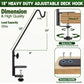 11 in Deck Railing Plant Hanger 2 PCS, Deck Hooks for Railing | Heavy Duty Solid Iron Shepherds Hook, For Deck Railing & Bird Feeders Outdoors, Stable Plant Hanger Bracket for Balcony,Porch - Black