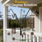 11 in Deck Railing Plant Hanger 2 PCS, Deck Hooks for Railing | Heavy Duty Solid Iron Shepherds Hook, For Deck Railing & Bird Feeders Outdoors, Stable Plant Hanger Bracket for Balcony,Porch - Black