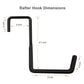 2 Pcs Rafter Hanger Hook, Large S Hooks, Upgraded Fence Hangers, Ladder and Bike Hanging Hooks for Storage, Heavy Duty Garage Utility Rafter Hook for Hanging Hose, Plants, Chairs and More - Black - Size 2 Pcs
