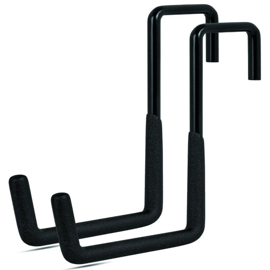 4 Pcs Rafter Hanger Hook, Large S Hooks, Upgraded Fence Hangers, Ladder and Bike Hanging Hooks for Storage, Heavy Duty Garage Utility Rafter Hook for Hanging Hose, Plants, Chairs and More - Black - Size 4 Pcs