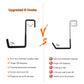 4 Pcs Rafter Hanger Hook, Large S Hooks, Upgraded Fence Hangers, Ladder and Bike Hanging Hooks for Storage, Heavy Duty Garage Utility Rafter Hook for Hanging Hose, Plants, Chairs and More - Black - Size 4 Pcs