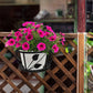 2-Pack Metal Plant Holders for Indoor Outdoor Railings, Fence Plant Hangers, Hanging Flower Baskets for Porch, Balcony, Stair Railing, Black