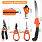 6Pcs Pruning Shears Set with Bypass Pruning Shears, Garden Scissors, Pruning Snips,Saw,Gloves,Storage Bag,Handheld Garden Shears Set for Plant