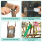 Grafting Tool Kit with Grafting Wax, Knife, Tape for Fruit Trees | Complete Grafting Set, 8 oz Wax, 2-5/8" Curved/straight Knife, 3 Tapes, 12 Labels, for Floral Budding, Garden Maintenance