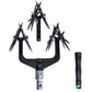 Rotary Cultivator Set, Adjustable Rotary Cultivator Garden Tool Reseeding Grass or Soil Mixing Soil Tiller Aerator Lawn Tool Garden Handheld Tiller Cultivator Cordless Tiller (Black)