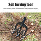 Rotary Cultivator Set, Adjustable Rotary Cultivator Garden Tool Reseeding Grass or Soil Mixing Soil Tiller Aerator Lawn Tool Garden Handheld Tiller Cultivator Cordless Tiller (Black)