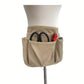 Gardening Tool Waist Pouch with Multiple Pockets-Beige