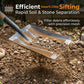 Stainless Steel Garden Sieve Shovel for Soil and Compost Screening-Grey