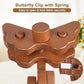 Embroidery Stand Beech Wood Violin Base Clamp Cross Stitch Holder Adjustable Height and Angle, Stable Violin-Shaped Base, Universal Clamp Fits Most Hoops, Premium Beech Wood Construction