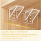 12 Pieces Large Size Adhesive Shelf Bracket, Shelf Support Pegs | Double Row Thickened and Reinforced Design, Punch Free, Shelf Support Pegs, For Shelves Kitchen Cabinet Book Closet