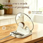 Ceramic Spoon Rest and Pot Lid Holder for Countertop, Heavy Duty Ceramic Spoon Holder for Stove Top, Multi-Purpose Ladle Spatula Holder & Cutting Board Stand, Space-Saving Kitchen Organizer Tray