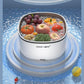 Ultrasonic Fruit Washer and Produce Cleaner Device,Self Spinning Berry Washing Bowl with 2-Tier Drain Basket Strainer,Countertop Fruit and Vegetable Washing Machine for Grapes, Strawberries
