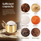 Stainless Steel Sugar Bowl Set, Rotatable 3 Flavour Seasoning Jar with Visible Glass Lid and Spoon, Condiment Pots Seasoning Box, Seasoning Dispenser, Reusable Spice Container for Kitchens
