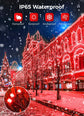 Solar String Lights Outdoor Waterproof, LED Outdoor Light | Solar Fairy Lights with 8 Lighting Modes, IP65 Waterproof Solar Christmas Halloween Lights for Outdoor Outside Tree Patio - Red - Size 40ft 100-LED String Light
