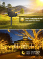 Solar String Lights Outdoor, 2 Pack LED Solar Outdoor Lights | Solar Fairy Lights with 8 Lighting Modes, Waterproof Solar Christmas Halloween  Lights for Outside Tree Garden Balcony Gazebo Party - Warm White - Size 72ft 200-LED String Light