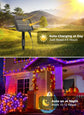 Solar String Lights Outdoor Waterproof, LED Outdoor Light | Solar Fairy Lights with 8 Lighting Modes, IP65 Waterproof Solar Christmas Halloween Lights for Outdoor Outside Tree Patio - Orange Purple - Size 105ft 300-LED String Light