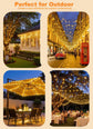 Solar String Lights Outdoor Waterproof, LED Outdoor Light | Solar Fairy Lights with 8 Lighting Modes, IP65 Waterproof Solar Christmas Halloween Lights for Outdoor Outside Tree Patio - Warm White - Size 72ft 200-LED String Light