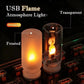 2 Pack USB LED Night Light, Portable Touch-Control Flame Atmosphere Lamp for Car, Bedroom, Camping, and Parties, USB-Powered, Realistic Flame Design, Ideal for Vehicle & Home Décor