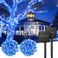 Solar String Lights Outdoor, 2 Pack LED Solar Outdoor Lights | Solar Fairy Lights with 8 Lighting Modes, Waterproof Solar Christmas Halloween  Lights for Outside Tree Garden Balcony Gazebo Party - Blue - Size 40ft 100-LED String Light