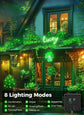 Solar String Lights Outdoor, 2 Pack LED Solar Outdoor Lights | Solar Fairy Lights with 8 Lighting Modes, Waterproof Solar Christmas Halloween  Lights for Outside Tree Garden Balcony Gazebo Party - Green - Size 22ft 30-LED String Light