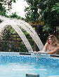 Upgrade Pool Fountain - Dual Spray Water Fountains for Above Ground/Inground Pools, 2-in-1 Adjustable Waterfall Pool Sprinkler Fountain