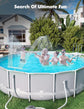 Upgrade Pool Fountain - Dual Spray Water Fountains for Above Ground/Inground Pools, 2-in-1 Adjustable Waterfall Pool Sprinkler Fountain