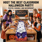 Halloween Table Runner 72 in with Big Bows Spillproof Pumpkin Ghost Spill-proof/Water-resistant,3D Statement Bow-Knot,Premium Heavyweight Fabric,Spillproof Coating & Outdoor Ready - Multi - Size A