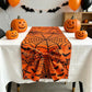 Halloween Table Runner 72 in with Big Bows Spillproof Pumpkin Ghost Spill-proof/Water-resistant,3D Statement Bow-Knot,Premium Heavyweight Fabric,Spillproof Coating & Outdoor Ready - Multi - Size A