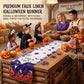 Halloween Table Runner 72 in with Big Bows Spillproof Pumpkin Ghost Spill-proof/Water-resistant,3D Statement Bow-Knot,Premium Heavyweight Fabric,Spillproof Coating & Outdoor Ready - Multi - Size B
