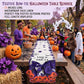 Halloween Table Runner 72 in with Big Bows Spillproof Pumpkin Ghost Spill-proof/Water-resistant,3D Statement Bow-Knot,Premium Heavyweight Fabric,Spillproof Coating & Outdoor Ready - Multi - Size C