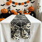 Halloween Table Runner 72 in with Big Bows Spillproof Pumpkin Ghost Spill-proof/Water-resistant,3D Statement Bow-Knot,Premium Heavyweight Fabric,Spillproof Coating & Outdoor Ready - Multi - Size C