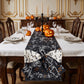 Halloween Table Runner 72 in with Big Bows Spillproof Pumpkin Ghost Spill-proof/Water-resistant,3D Statement Bow-Knot,Premium Heavyweight Fabric,Spillproof Coating & Outdoor Ready - Multi - Size D
