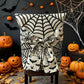 Halloween Dining Chair Slipcover Spooky Chair Back Covers Stretchable Washable Chair Protective Covers for Dining Room Kitchen Office Hotel Seat Decor - A - Size 1Pack