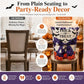 Halloween Dining Chair Slipcover Spooky Chair Back Covers Stretchable Washable Chair Protective Covers for Dining Room Kitchen Office Hotel Seat Decor - F - Size 1Pack