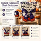 Halloween Dining Chair Slipcover Spooky Chair Back Covers Stretchable Washable Chair Protective Covers for Dining Room Kitchen Office Hotel Seat Decor - F - Size 1Pack