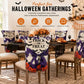 Halloween Dining Chair Slipcover Spooky Chair Back Covers Stretchable Washable Chair Protective Covers for Dining Room Kitchen Office Hotel Seat Decor - F - Size 4Pack