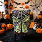 Halloween Dining Chair Slipcover Spooky Chair Back Covers Stretchable Washable Chair Protective Covers for Dining Room Kitchen Office Hotel Seat Decor - G - Size 1Pack
