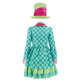 Hatter Costume Women Mad Tea Party Halloween Cosplay Dress with Bowtie Top Hat Leggings Mardi Gras Parade Outfits - Green - Size XXXL