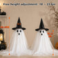 2pcs Halloween Decorations Indoor,Ghost Decor with String Lights Remote Control,Halloween Party Decorations,Spooky Ghost Light for Home Table Room Kitchen Office