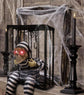 Animated Halloween Decorations with Infrared Sensor, Skull Prisoner | Screaming Sound Effects; Glowing Red Eye; Infrared-activated Scare Experience; Haunted House Atmosphere; Indoor & Outdoor Use