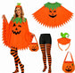 4 PCS Halloween Costume Set for Women Adult, Perfect for Halloween | All-in-One Halloween Costume Set with Double-Sided Poncho, Striped Tights, Candy Bag for Halloween Cosplay